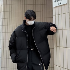 F68-P80日系复古潮流宽松保暖棉衣男秋冬立领百搭面包服外套，男装棉衣，星座512-6