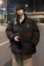 外景冬季加厚面包服男宽松保暖棉衣创意印花立领外套MF00432/P90，男装棉衣，电商B316