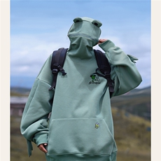 卡通青蛙连帽卫衣WY856/P88控118(加绒98控128)面100棉底100涤，男装卫衣，电商A148