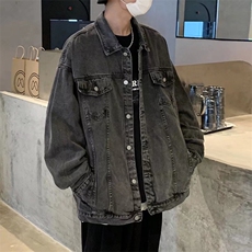 春季新款潮牌ins牛仔外套男港风宽松百搭休闲情侣夹克潮GH62-p68，男装夹克，星座1008-1