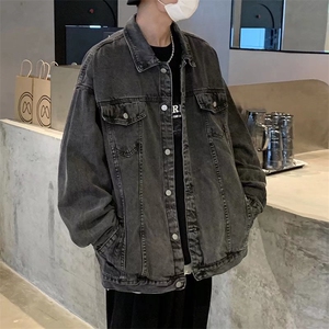 春季新款潮牌ins牛仔外套男港风宽松百搭休闲情侣夹克潮GH62-p68图片