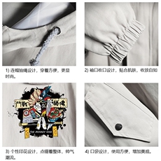 JK41016-P85纯棉连帽夹克男士大码工装夹克男外套男网格挂拍，男装夹克，电商A040A