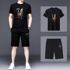 中老年运动套装男夏季三件套爸爸装夏装运动服时尚休闲商务男装，男装休闲套装，电商B212（原钱塘6029）