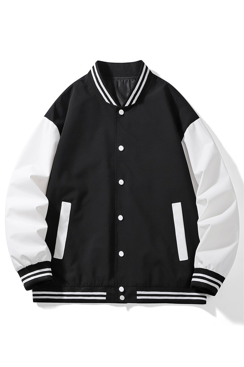 棒球服外套立领落肩撞色男女潮流学院风春秋款拼接上衣258-P40,女装短外套,星座1403A