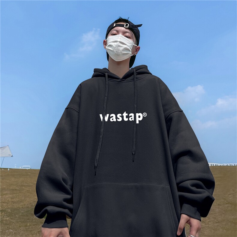 ！秋季重磅宽松大码港风wast印花连帽卫衣LW09-特p35,男装卫衣,星座508（原C305）