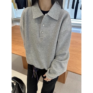 现货自制~高克重polo卫衣重磅长袖cleanfit打底内搭 POL0002 P50图片