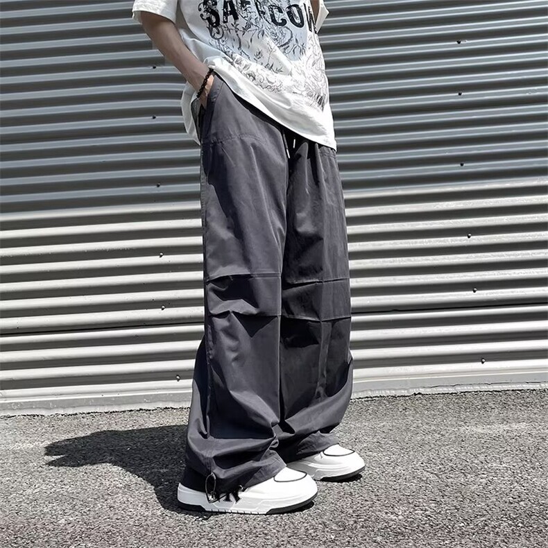 潮流宽松腰长裤直筒宽松型潮青春流行工装裤新款简约B65-P45,男装休闲裤,星座1109-3