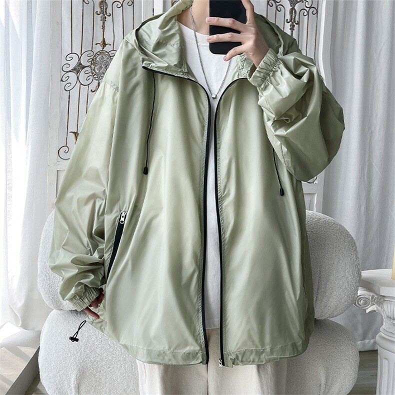 特批55无差价连帽户外皮肤衣男防紫外线轻薄时尚大码凉感外套J542，男装防晒衣，电商A001-1