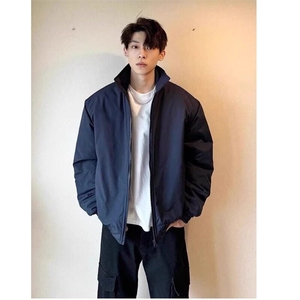 宽松型慵懒保暖潮翻领潮流加厚流行短款工装飞行员棒球服男宽松图片