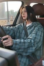 特批P35无差价夏季连帽潮流格子宽松薄款透气防晒衬衫外套男J5210，男装衬衫，电商A001