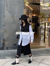 拼接假两件衬衫，女装衬衫，雷洛奇丽