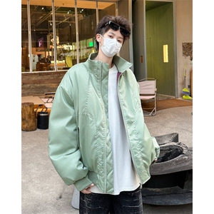 廓形bomber立领加厚棉服男冬季外套短款痞帅夹克棉衣 M9087图片