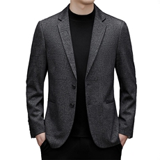DJ6855钱塘2020-3商务休闲简约合身秋冬季中年男士西服P157，男装西服，钱塘207-3