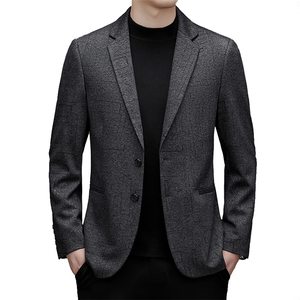 DJ6855钱塘2020-3商务休闲简约合身秋冬季中年男士西服P157图片