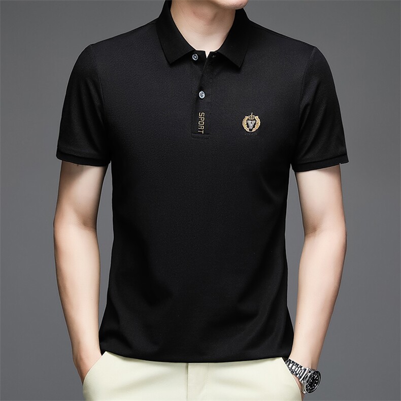 翻领短袖T恤男士上衣22夏季新款百搭大众休闲服潮流纯色体恤男装,男装T恤,电商B212（原钱塘6029）