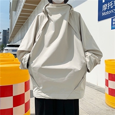 机能风拉链冲锋衣男女同款刺绣户外纯色连帽外套JK08717-P50，男装夹克，星座308B-1