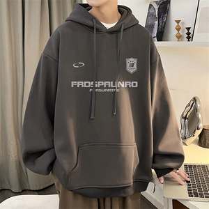 抖音得物供货可提供视频秋冬重磅美式宽松连帽卫衣DL2312,可盐可甜贝雷帽的潮流搭配图片