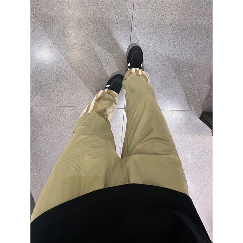 港风大码宽松速干裤直筒裤休闲裤长裤A014-DY25086-P50控68,男装休闲裤,电商A014
