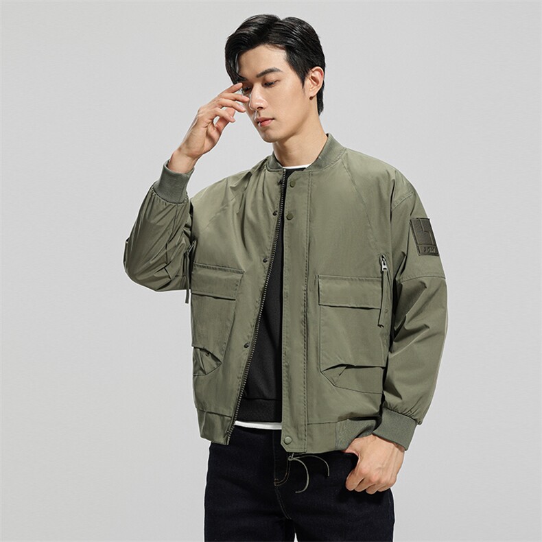 无影墙工装棒球领夹克秋季新款轻熟高级感上衣外套JK123-P95,男装夹克,电商A413