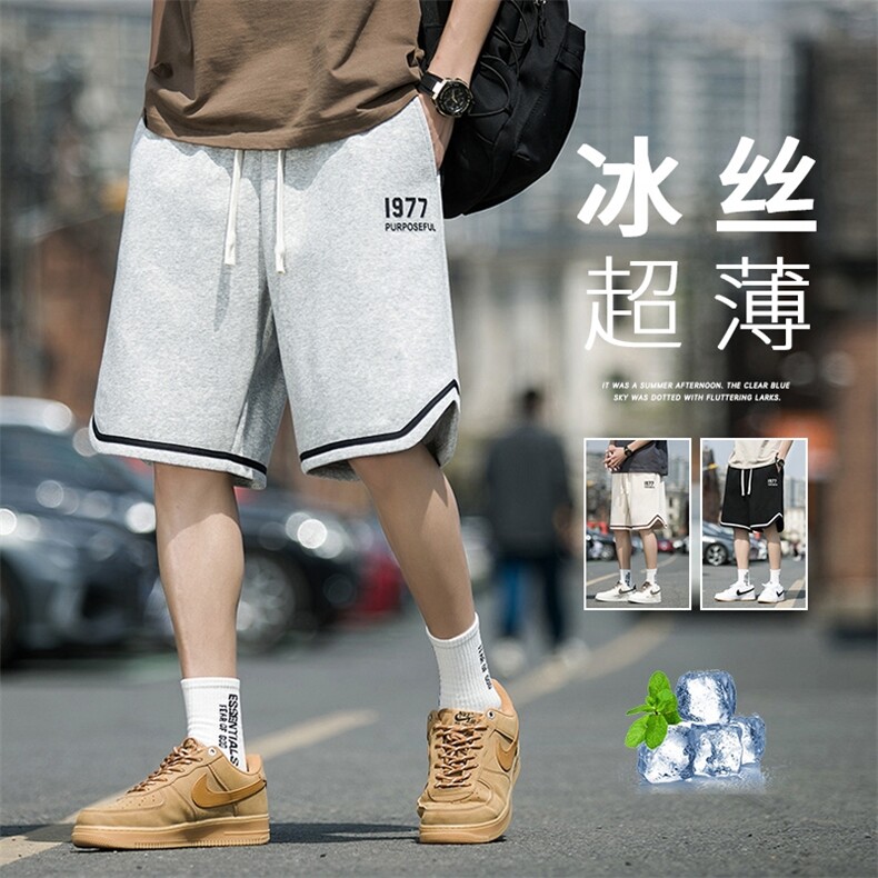 DK6967P35街景 华棉短裤篮球大码宽松户外时尚休闲夏季短裤男图片