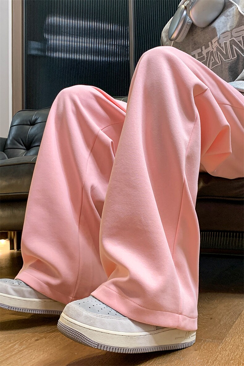 8XL-M特大码秋季新款垂感休闲裤男宽松直筒裤男裤子拖地裤K937P40,男装休闲裤,电商D206-1