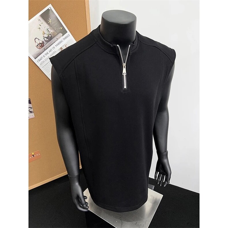 无袖T恤男女韩版潮流高街帅气百搭2025夏季ins体恤ST692-P38，男装T恤，星座412-1