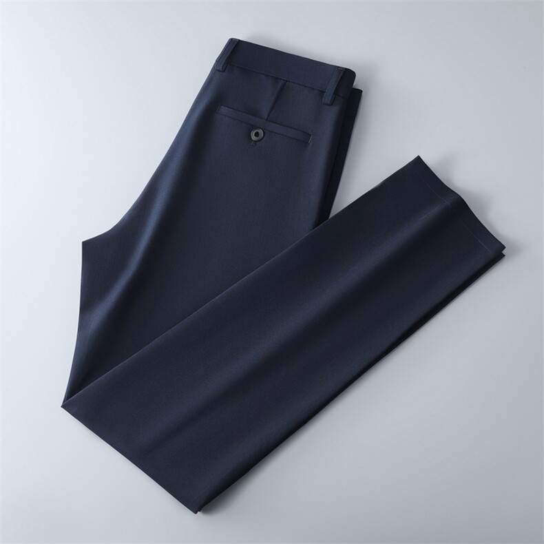男士冰丝休闲西裤2026夏季薄款高级感商务休闲垂感免烫时尚长裤子,男装西裤,电商B212（原钱塘6029）