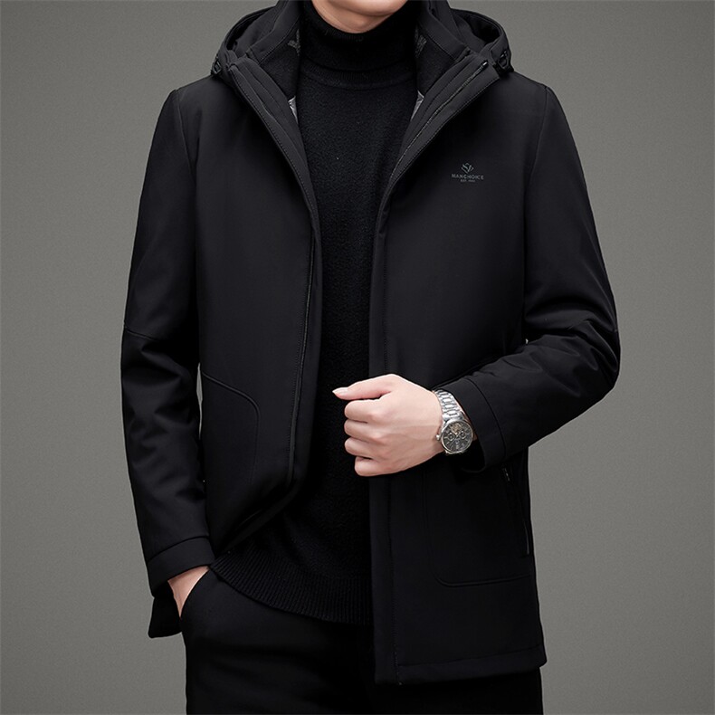 羽绒服连帽可脱卸休闲男士潮流保暖中青年鸭绒外套MSNA82815-P340,男装羽绒服,电商B212（原钱塘6029）