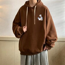 纯棉连帽卫衣男大码运动帽衫宽松薄WY2239-P35加绒款-P40，男装卫衣，电商A040