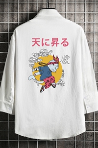 QC58012-P45 亚七分袖衬衫男大码五分袖衬衣男短袖 网格挂拍图片