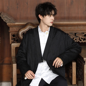秋冬新品（将军）风蟒纹提花男女情款汉服道袍新中式开衫KS06图片