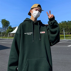 抖音得物供货可提供视频春装重磅美式宽松连帽卫衣DL2390，男装卫衣，电商A486