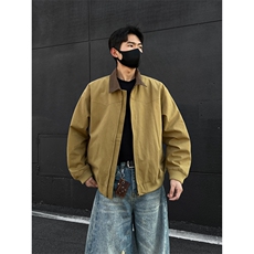 美式工装夹克水洗帆布翻领外套男xh90-特p80，男装夹克，电商B367