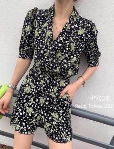 现货，夏季新款，西装碎花套装，女装西装，HTYX(6F)