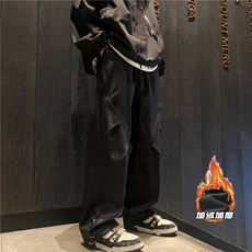 冬季机能拉链褶皱设计冲锋裤K23549-P50控68加绒K23549JR-P60控78，男装休闲裤，电商B315