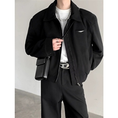 网图有货cleanfit垫肩哈灵顿短款飞行夹克男翻领棒球服A902-P62，男装夹克，星座1505