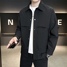 翻领夹克男贴标简约时尚上衣百搭衬衫外套A329-JK2519-P115，男装夹克，电商A329