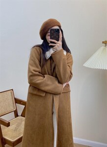 独屿 麂皮复合颗粒外套 现货,其它,独屿