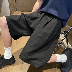 2025夏季新款美式简约双褶宽松五分西裤B315-K25763-特p30控58图片