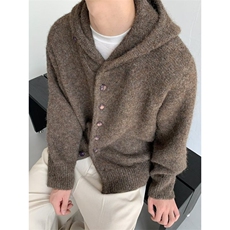 JY450-P58羊毛混纺连帽纽扣毛衣，男装针织衫/毛衣，星座1501-3