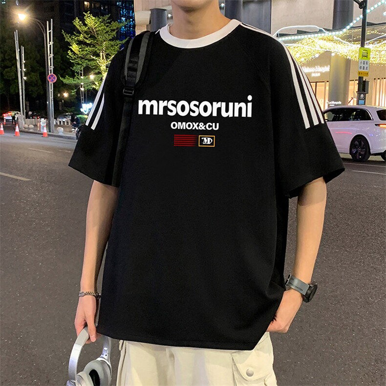 CT006大码宽松纯棉运动圆领体恤衫oversize短袖T恤男重磅T,男装T恤,星座304A-1