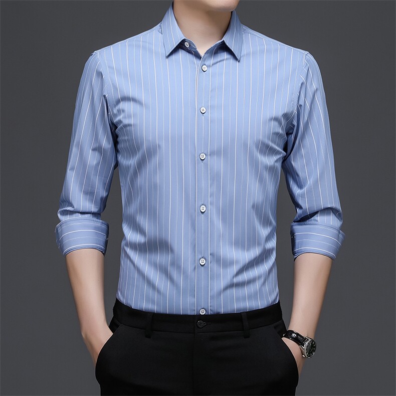 DN2110男式2023年春季新款长袖衬衫男装商务时尚休闲衬衣P58,男装衬衫,电商B360