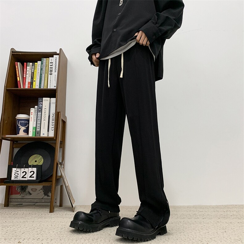 阔腿西装裤男春夏款垂感宽松直筒休闲裤子潮流百搭西裤XK301-P50,男装西裤,电商A178
