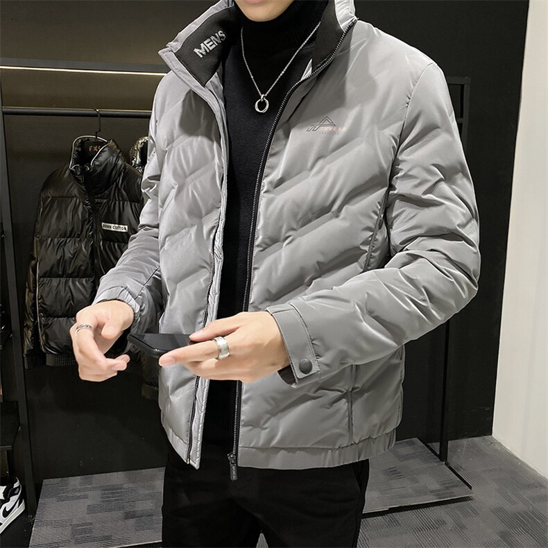 206790%白鸭绒高档男士休闲立领羽绒服保暖防寒轻薄羽绒开衫潮男,男装羽绒服,星座115A(原星座507）