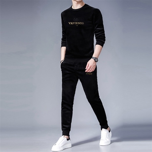 SA8351-2钱塘2020-2中青年男士新款时尚休闲帅气卫衣套装P147图片