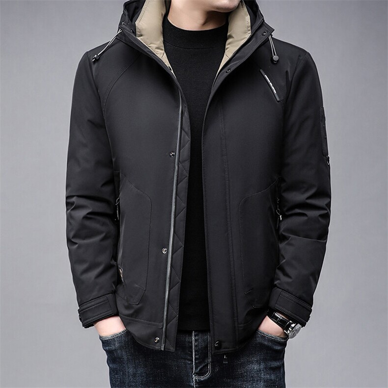 冬装新款标白鸭绒连帽加厚保暖户外羽绒服休闲品质男外套图片