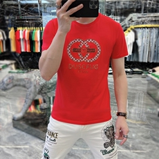 新款时尚高端精品欧货夏季男T恤短袖潮流抖音A227B-A-706-P45，男装T恤，电商A227B（原钱塘4066-1）