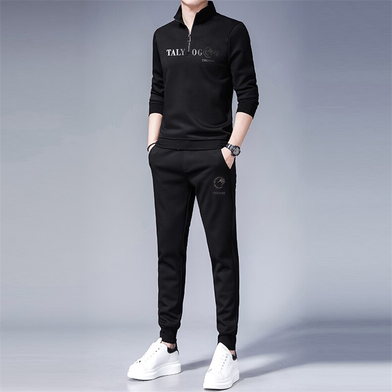 SA8366-2钱塘2020-2中年男士冬季厚款半高领时尚休闲卫衣P147,男装休闲套装,钱塘207-2