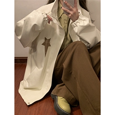 中性风鳄鱼纹印花字母设计大码潮流休闲夹克男JK77746P85控128，男装夹克，星座227-7
