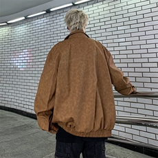 Wt8226-P85美式做旧PU皮宽松型夹克，男装夹克，星座1501-1
